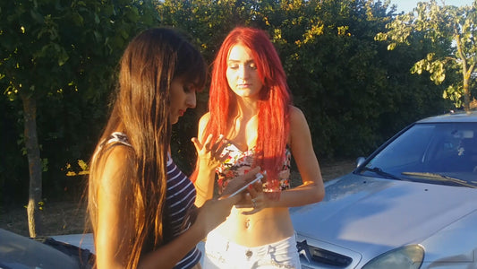 Axelle and Doriane Vs Boyfriend's car